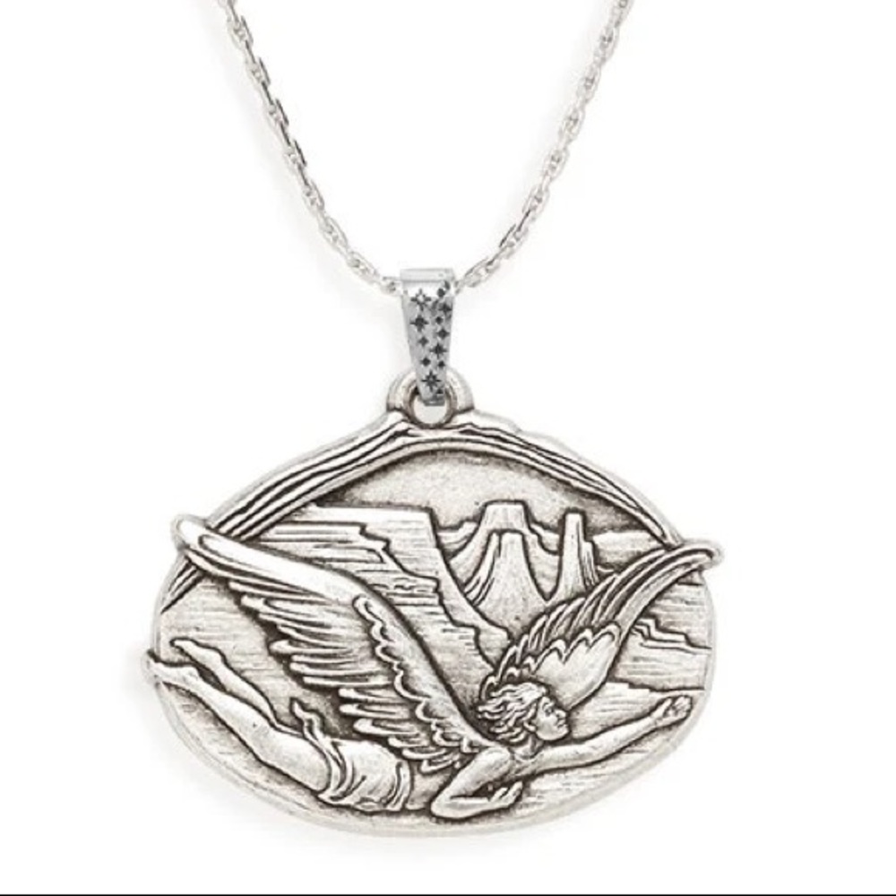 ALEX + ANI Guardian of Freedom Exp Necklace Silver